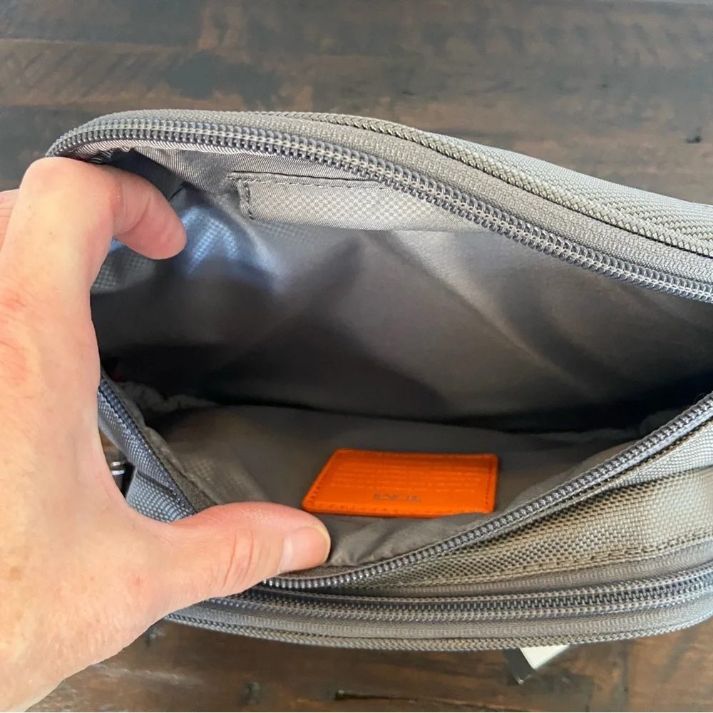 TUMI GEN 4.3 Nylon Fanny Waist Pack in Charcoal Gray Orange NEW with Tags